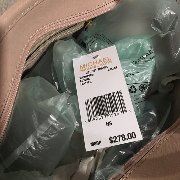 NWT Michael Kors Jet Set Top Zipper Handbag - Picture 7 of 7